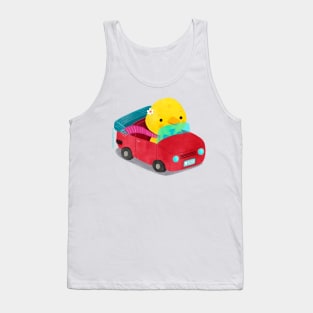 Miss Duck driving her car Tank Top